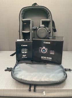Canon R100 With RF 50mm And Padded Camera Bag Bundle