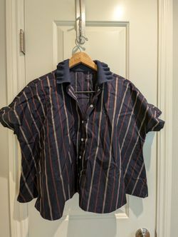 Fred Perry Striped Short Sleeve Button-Up Shirt - Size M