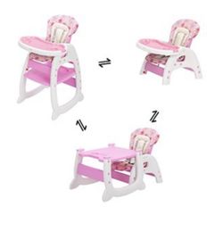 New already assembled TOBBI 3 in 1 Baby High Chair Convertible