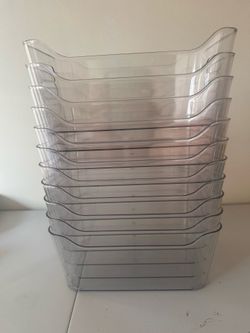 Clear Plastic Storage Bins (16 total)