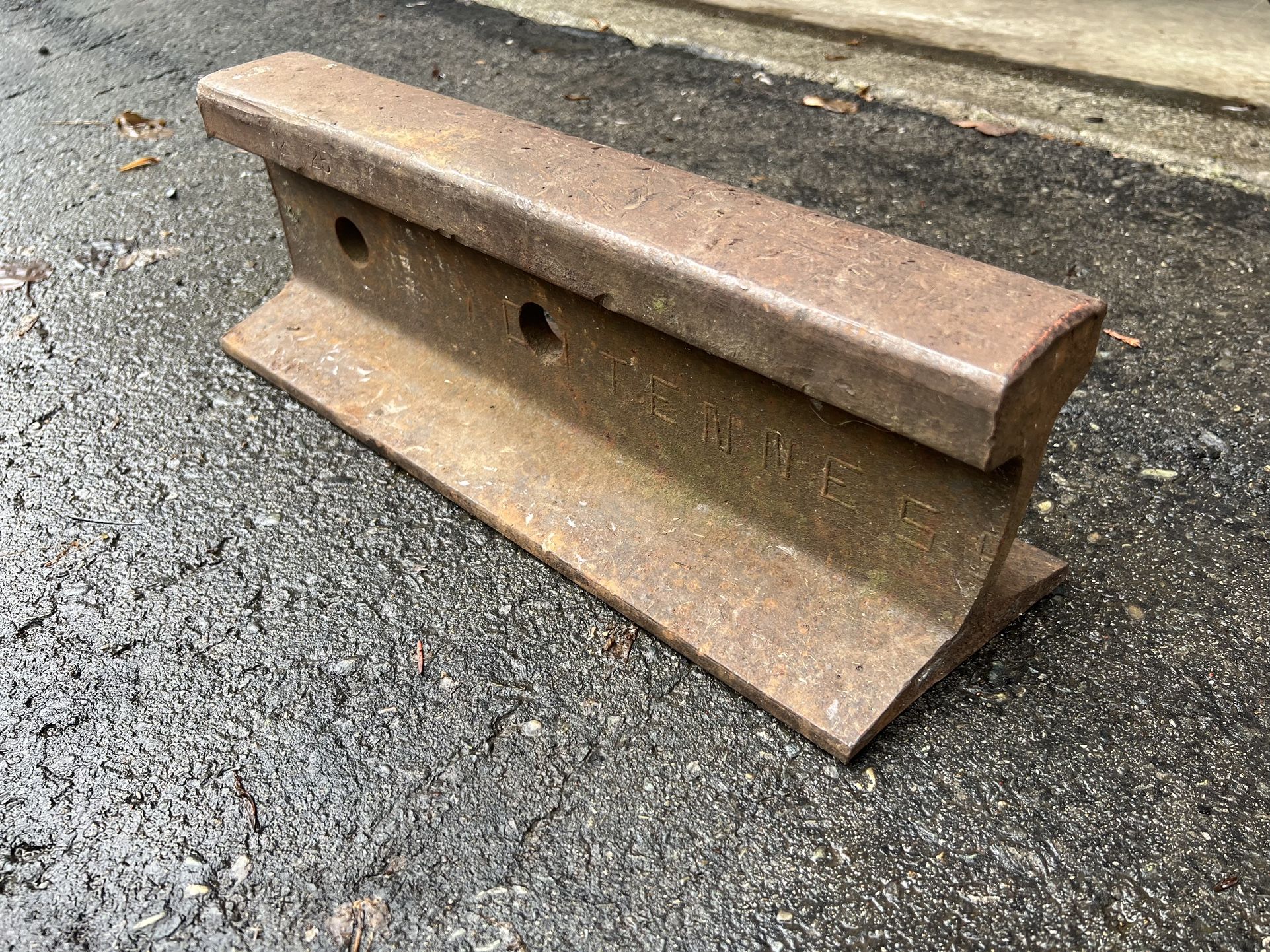 Rare HEFTY Steel Railroad Rail Train TRACK ANVIL Collectible Blacksmith