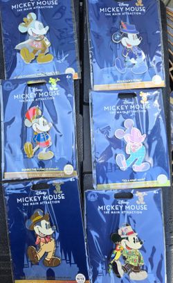 Mickey Disney Mickey Mouse Main Attraction Pins -Set of 6 #4, #5, #6, #7, #8, #9NWT