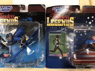 1996-1998 Timeless legends starting lineup Olympic figurine action figure set tommy moe/ Jackie Joyner kersie