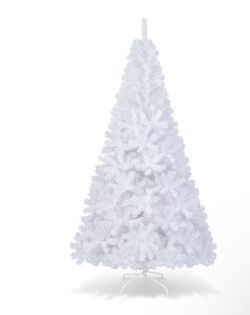 NEW 7ft White Artificial Christmas Trees – In Box (2 Different Styles)