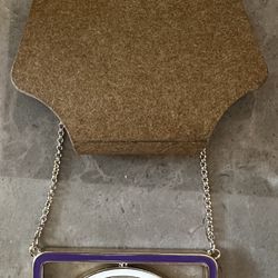 1ST & GORGEOUS by Carolee- Purple/White Square/Circle Necklace