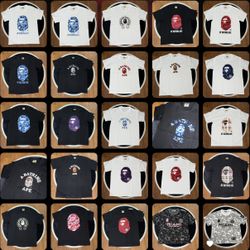 BAPE TEES,ALL SIZES, ALL COLORS