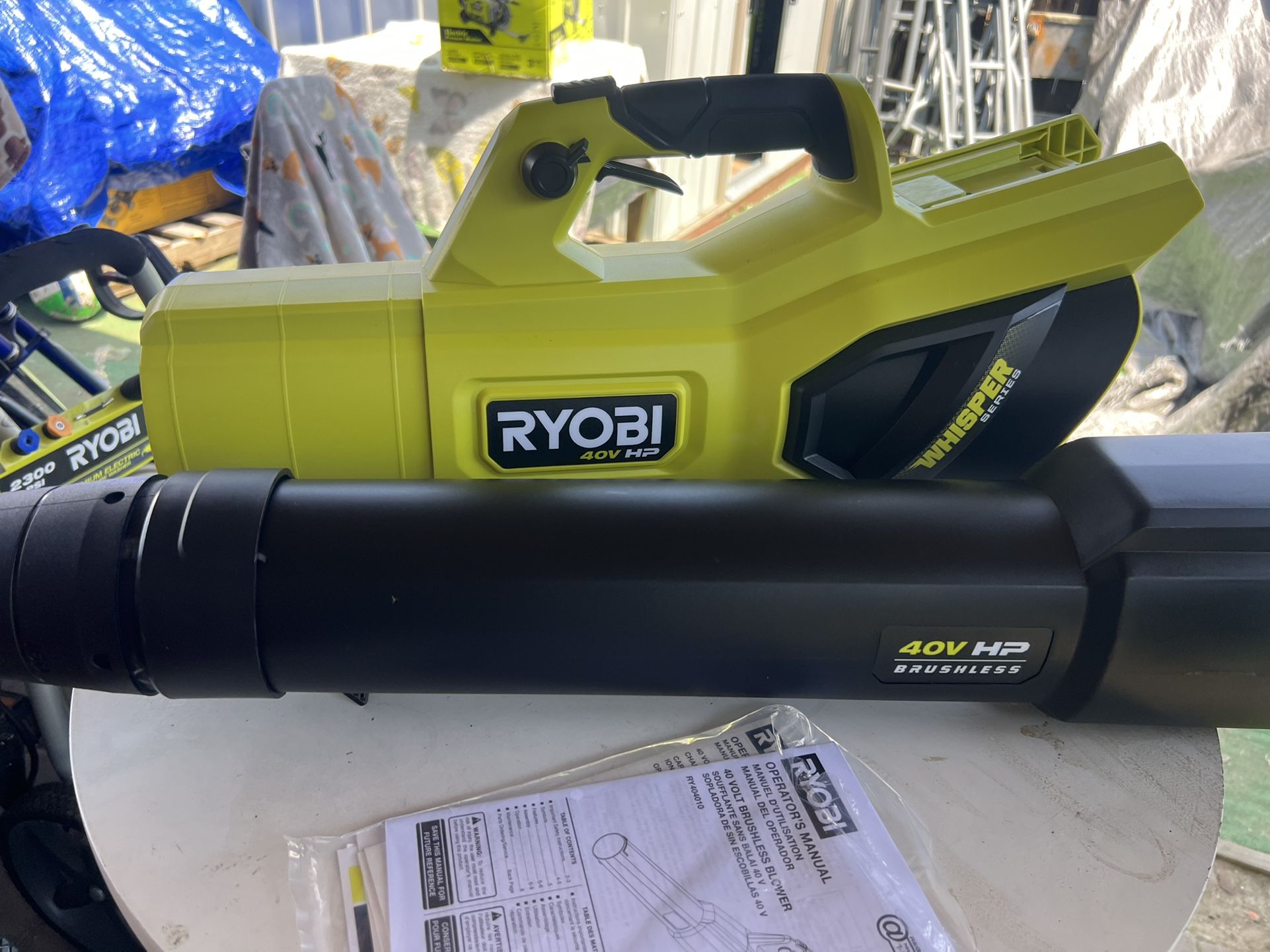 RYOBI 40V HP Brushless Whisper Series 160 MPH 650 CFM Cordless Battery Leaf Blower (Tool Only)