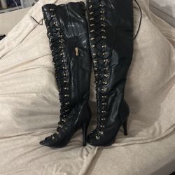 Thigh High Never Worn Leather Boots 