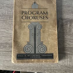 Antique program Choruses book