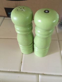 Handmade salt and pepper shaker