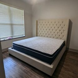 Noah Fabric Bed w Tall Headboard