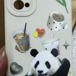 Apple mobile phone case，Cream white
