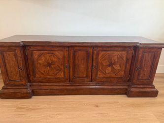 Solid Wood Spanish Colonial Entertainment Console / Sideboard – $995