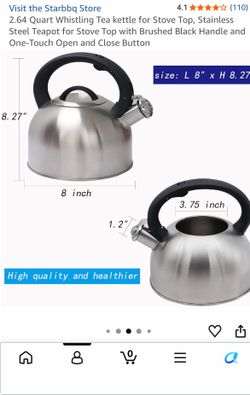 Stainless Steel Whistling Stovetop Kettle – Brand New in Box