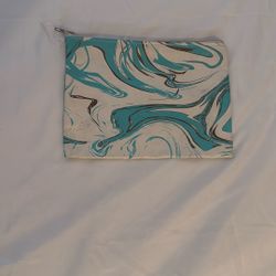 Blue And Gold Swirl Pencil Case