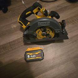 Dewalt 60V Saw With 6ah Flexvolt Battery