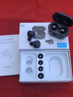 New Bluetooth Black Dual earbuds
