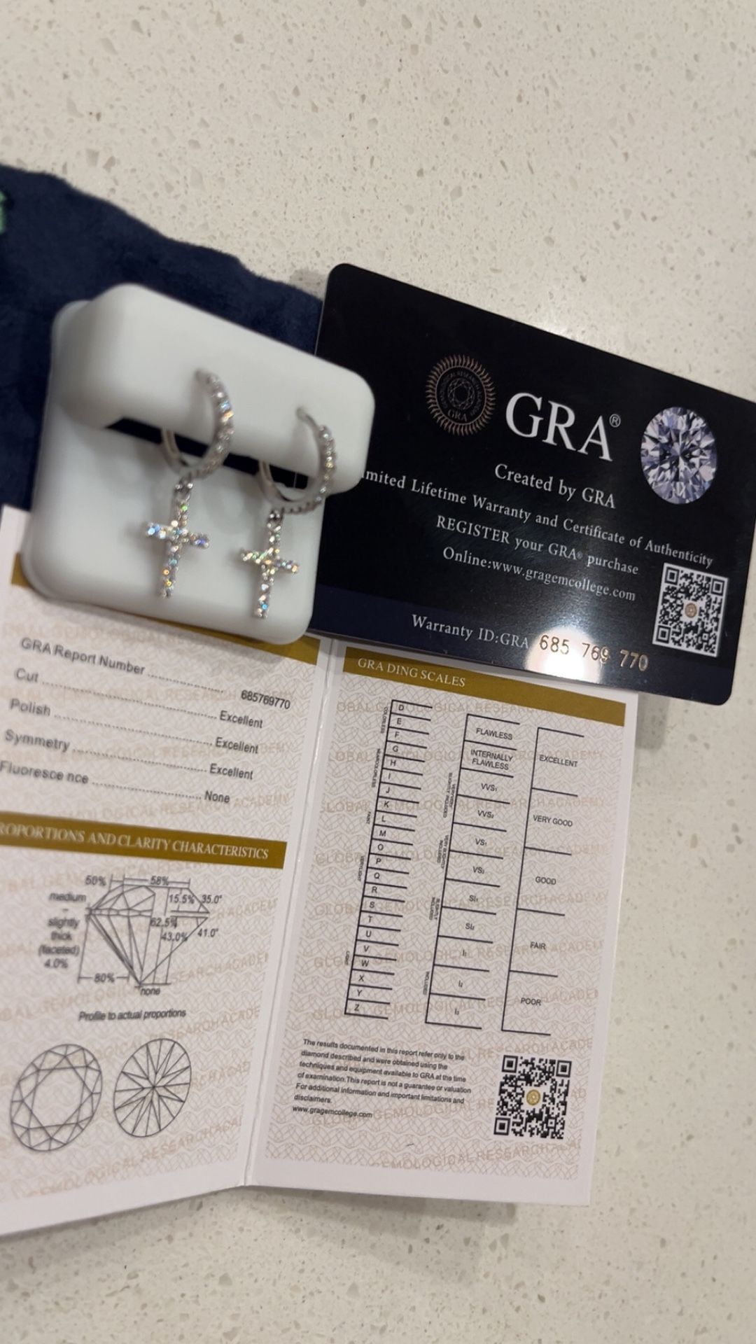Lab Tested ✅ | VVS Diamond💎 | Jesus Cross Earrings