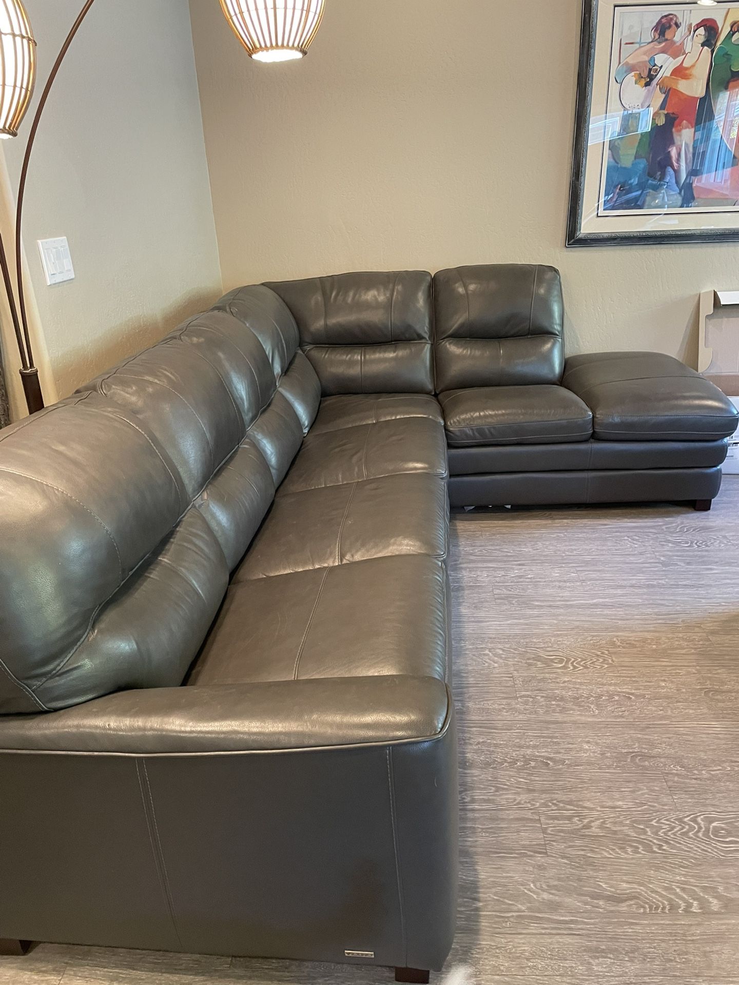 Leather sectional sleeper. Great condition!