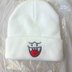 Super Mario Bros BOO white Beanie