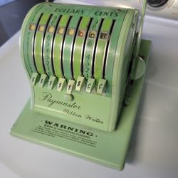 Vintage Paymaster 8000 Ribbon Check Writer Machine Paymaster Brand No Key Missing Back Cover