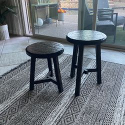 Pottery Barn Stools/side Tables