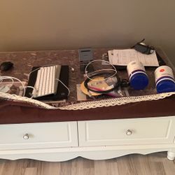 Bright White Wood Coffee Table 