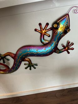 Large painted lizards