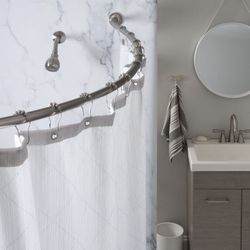 Bath bliss Curved Shower Rod 42”-72”