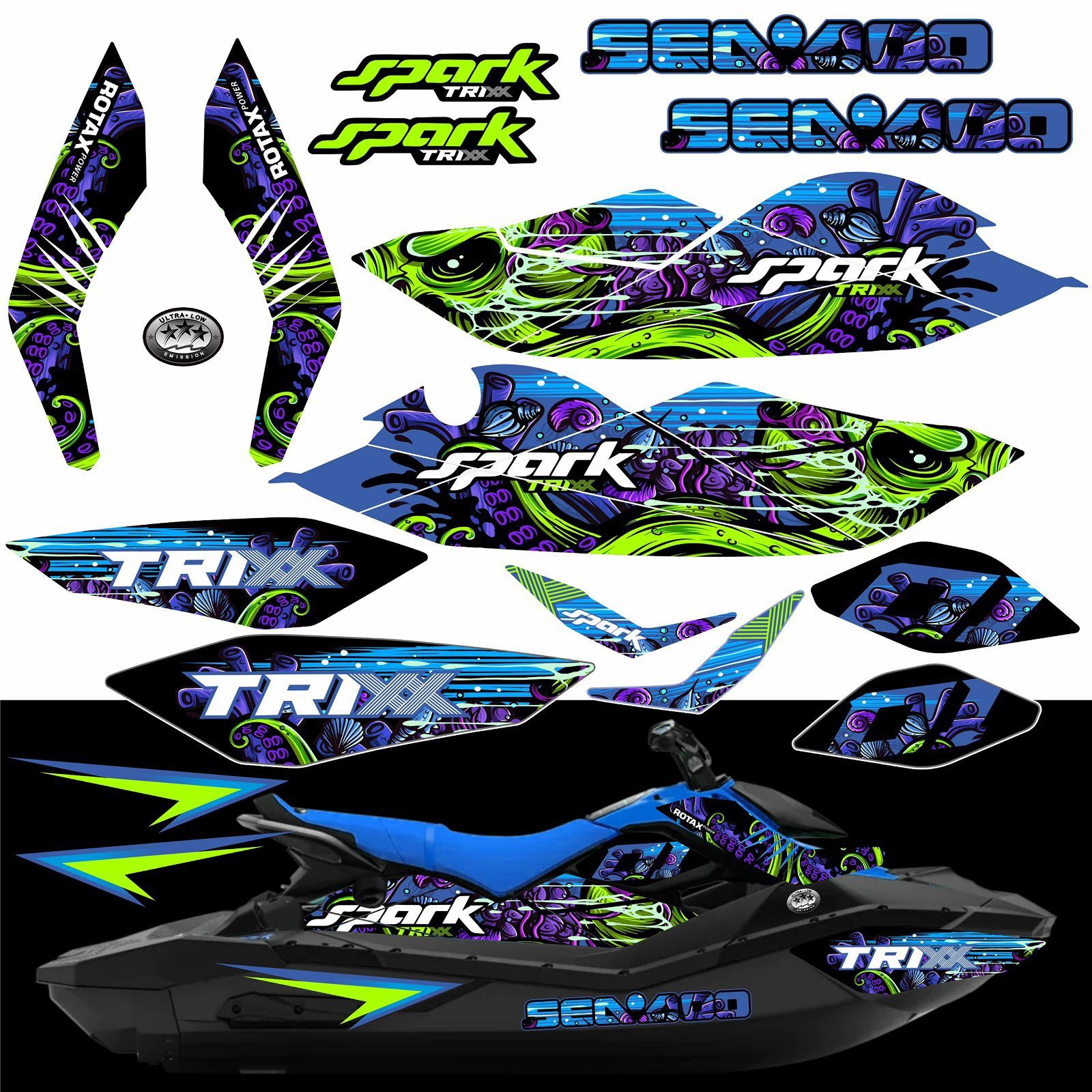 Sedoo Spark Trix Decals Sticker 2up -3up