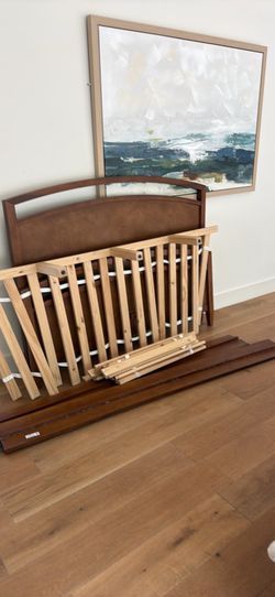 Crate & Barrel Queen Bed Frame –
