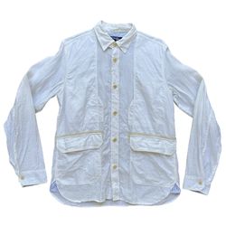 Comme Des Garçons Junya Watanabe Man Linen Chore Button Up Shirt Size Large