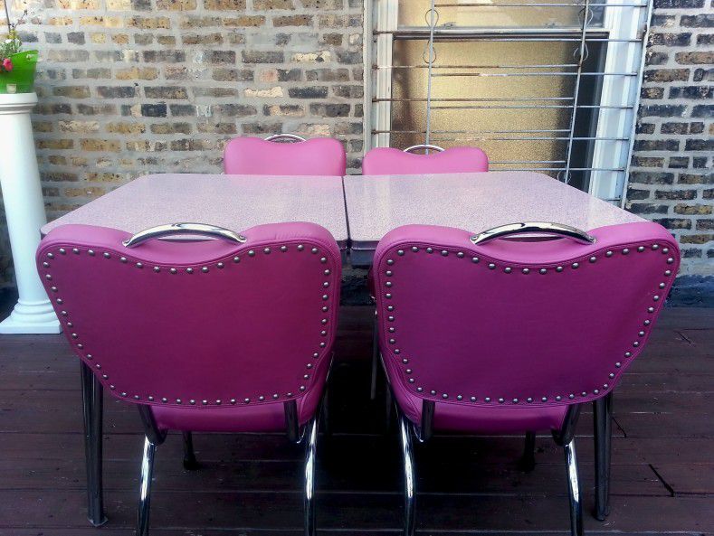 50's Formica Table & 4 Chairs
