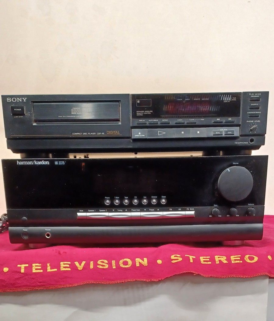 Sony CD player and Harman Kardon receiver