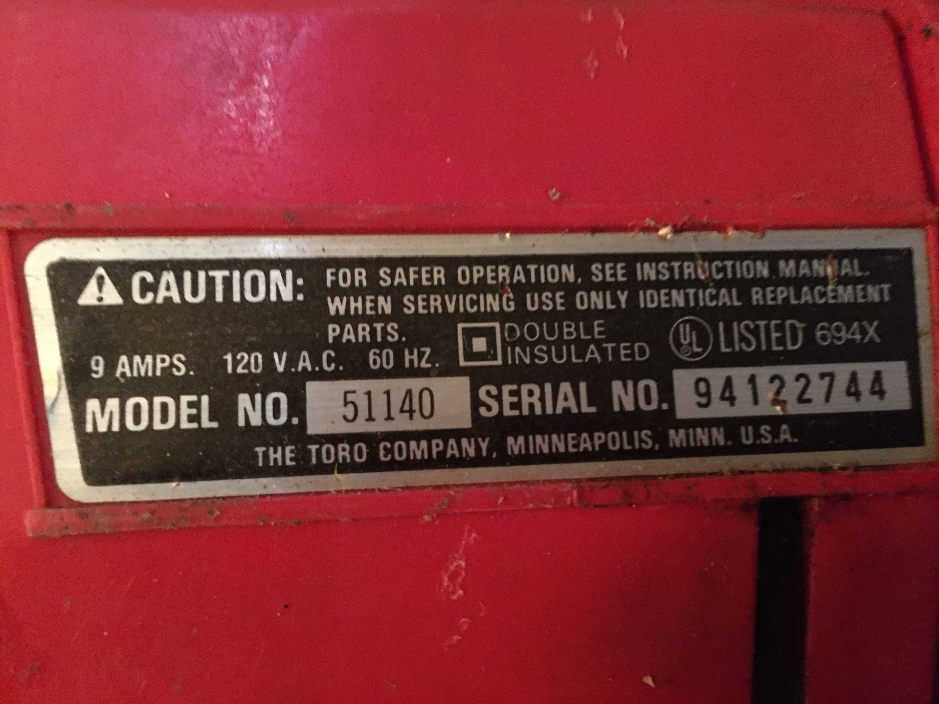 Toro 14 “ Chainsaw with sprocket nose guard