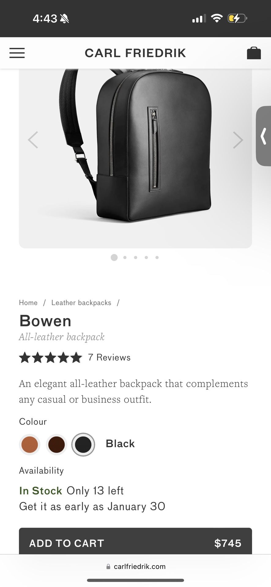 Carl Friedrik Bowen Backpack