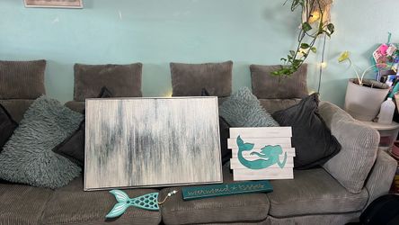 Mermaid:Nautical ocean vibes wall decor