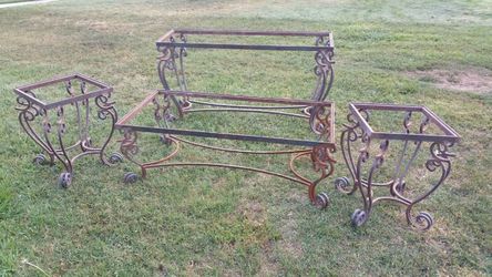 Wrought iron table set
