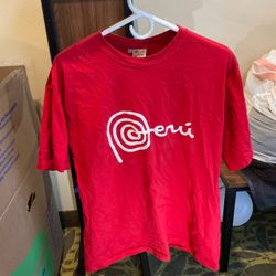 Peru Graphic T-Shirt Red Size Large
