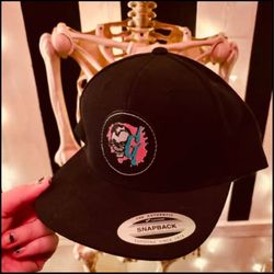 Goosebumps RL Stine Curly Skeleton SnapBack Hat