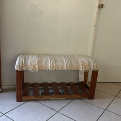 Wood Bench With Cushion
