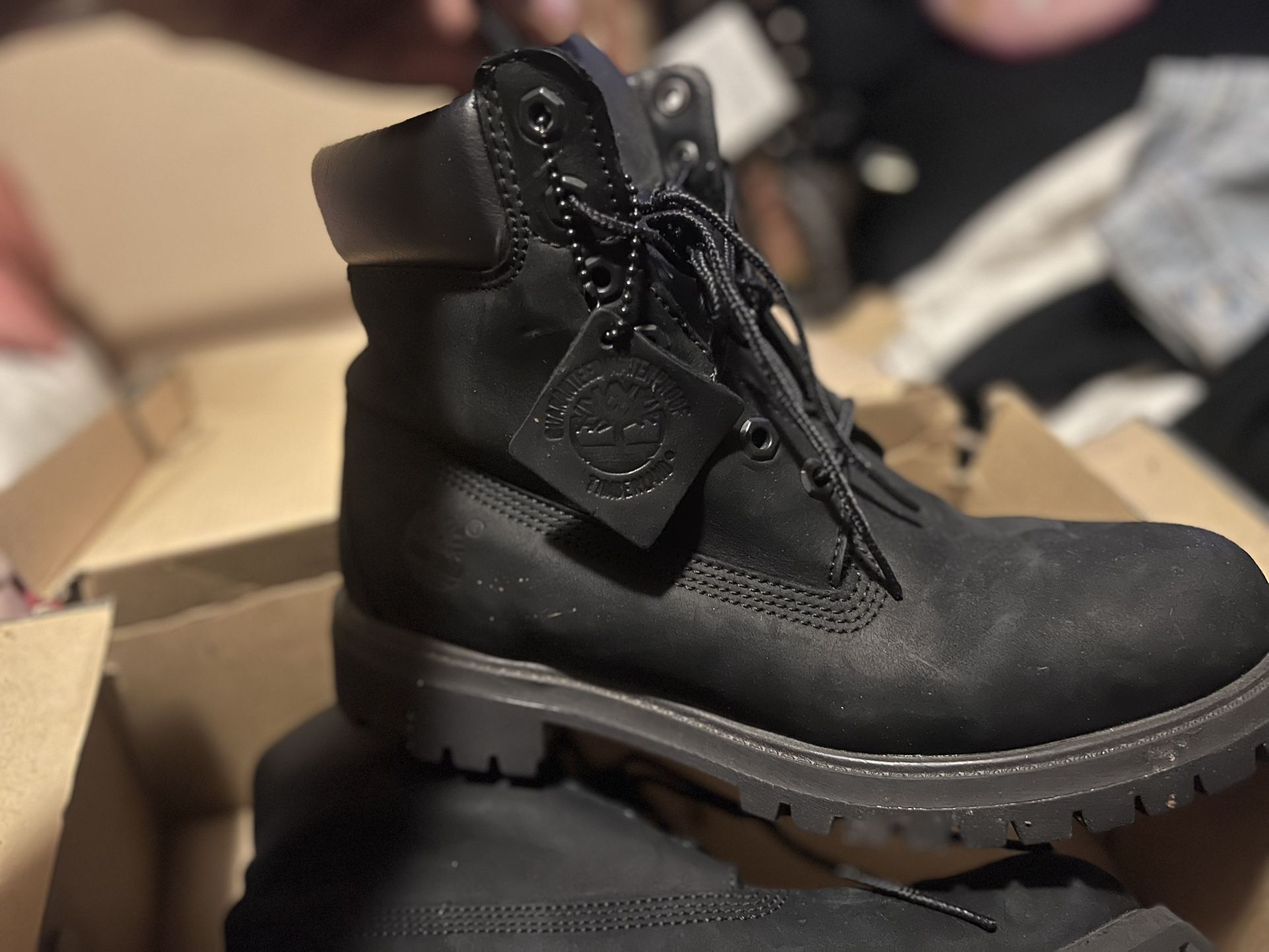 Size 8 Men Black Timberlands 