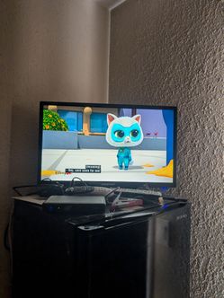TV & remote  & paperwork