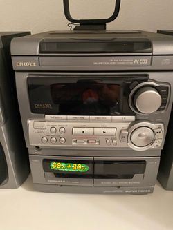 Aiwa compact stereo with cd player 8 track cassette not working.