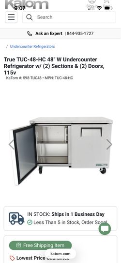 True refrigerator under counter
