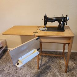 White Sewing Machine Table