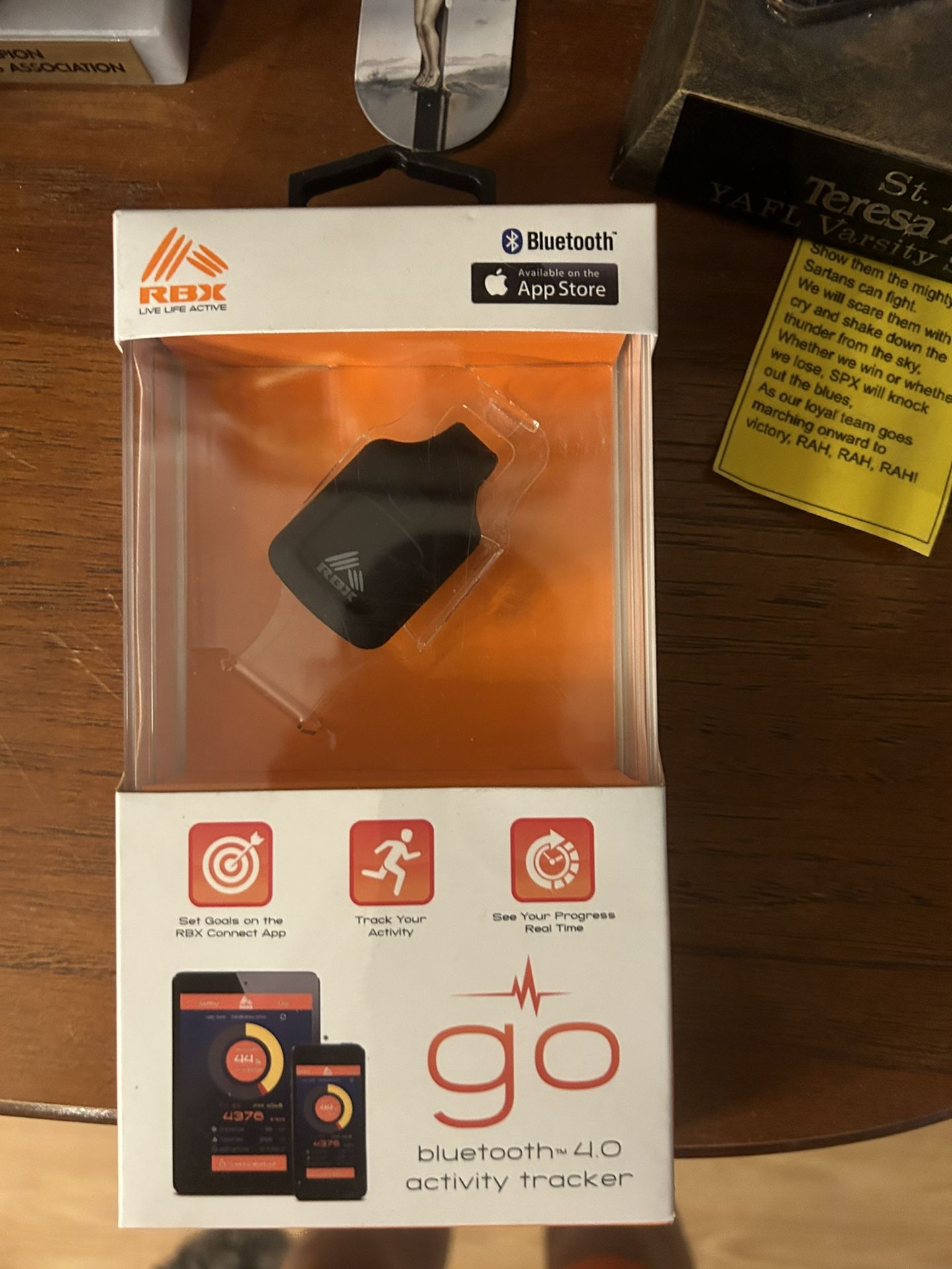RBX Go Bluetooth 4.0 Activity Tracker RF-D3001B Belt Clip Wireless Sync New