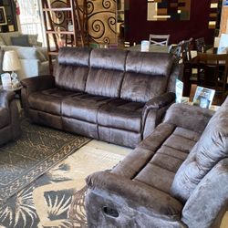 New 3 Pc Sofá New Recliners Free Deliver 