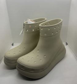 Classic Crush Rain Boot Bone Mens 9/Womens 11