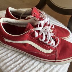 Old School Red Vans Size 11